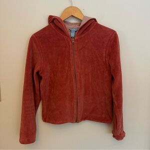 Horny Toad Plush Clay Red Zip-Up Hoodie